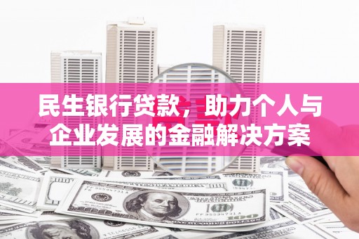 鹿城民生银行贷款，助力个人与企业发展的金融解决方案