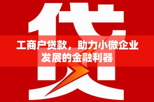 鹿城工商户贷款，助力小微企业发展的金融利器