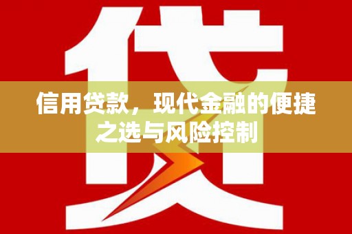鹿城信用贷款，现代金融的便捷之选与风险控制