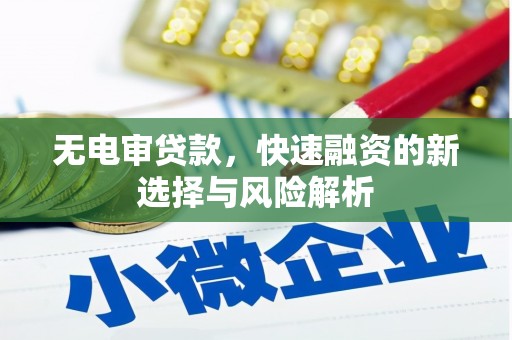 鹿城无电审贷款，快速融资的新选择与风险解析
