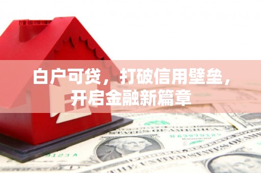 鹿城白户可贷，打破信用壁垒，开启金融新篇章