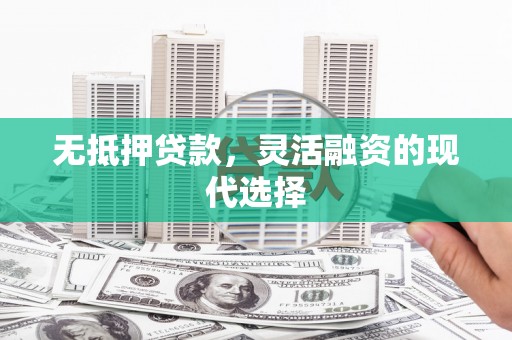 鹿城无抵押贷款，灵活融资的现代选择