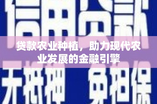 鹿城贷款农业种植，助力现代农业发展的金融引擎