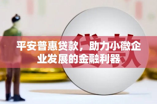 鹿城平安普惠贷款，助力小微企业发展的金融利器
