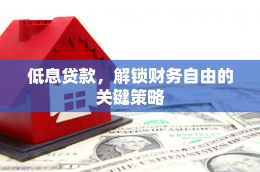 鹿城低息贷款，解锁财务自由的关键策略