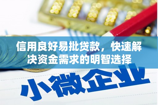 鹿城信用良好易批贷款，快速解决资金需求的明智选择
