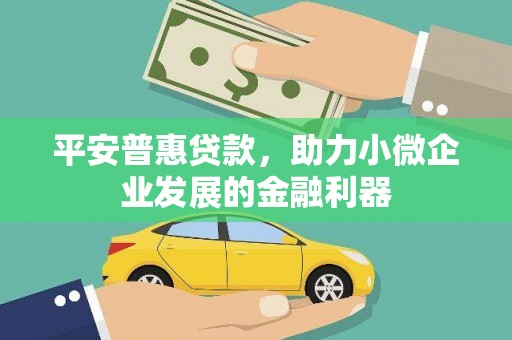 鹿城平安普惠贷款，助力小微企业发展的金融利器