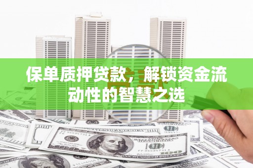 鹿城保单质押贷款，解锁资金流动性的智慧之选