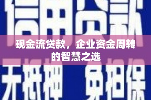 鹿城现金流贷款，企业资金周转的智慧之选