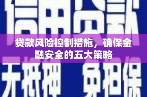 鹿城贷款风险控制措施，确保金融安全的五大策略