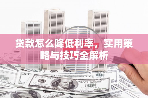鹿城贷款怎么降低利率，实用策略与技巧全解析