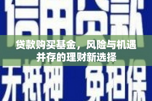 鹿城贷款购买基金，风险与机遇并存的理财新选择