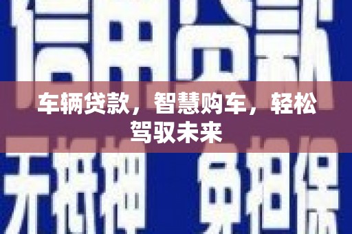 鹿城车辆贷款，智慧购车，轻松驾驭未来