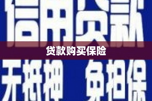 鹿城贷款购买保险